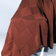 Вязанный плед Квадрат (коричневый), Полуторный 150x200